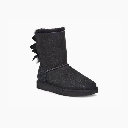 UGG Bailey Bow II Twinkle Black Boots for Women (GLKT68470)